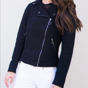 Ann Taylor Moto jacket black size 4.